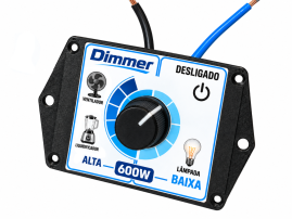 Dimmer rotativo controle de potencia variador de velocidade ventilador exaustor lampada incandescente halogena dimer